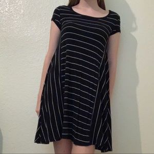 Black And White T-Shirt Dress